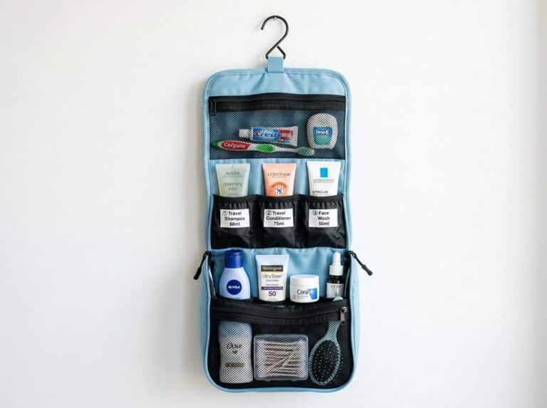 foldable travel hygiene kit