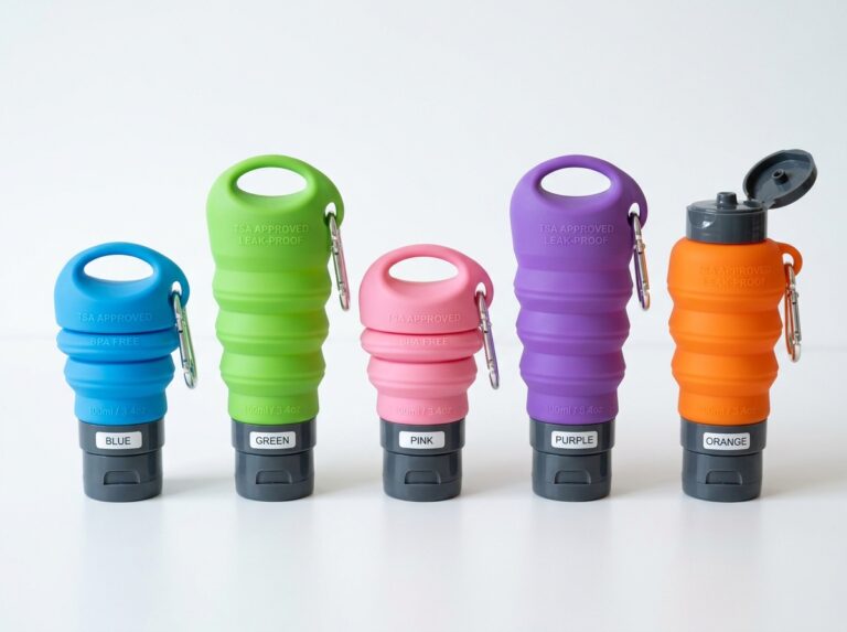 silicone travel bottle set